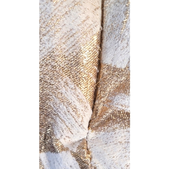 Alberto Makali Women's Cocktail Dress Size 4 Metallic Gold Sash Spaghetti Straps - Picture 7 of 15